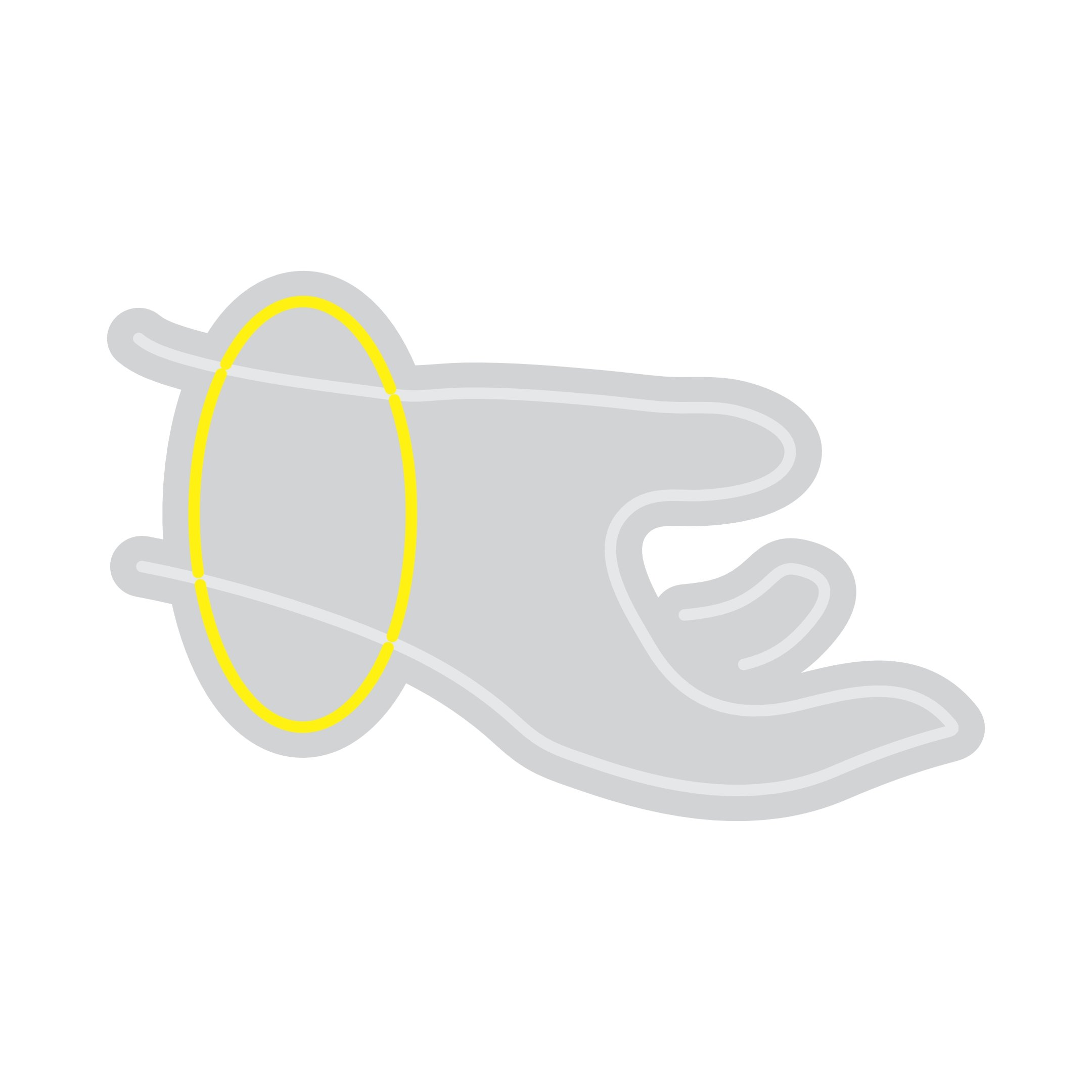 Custom Neon | Hand Holding Coin Neon Sign | 15x24 | Yellow White Color Display 3