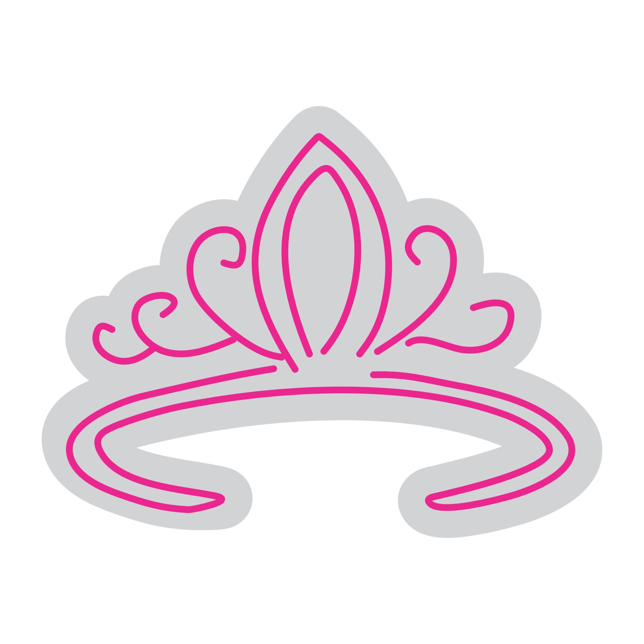 Custom Neon | Tiara Design Neon Sign | 20x26 | Hot Pink 3