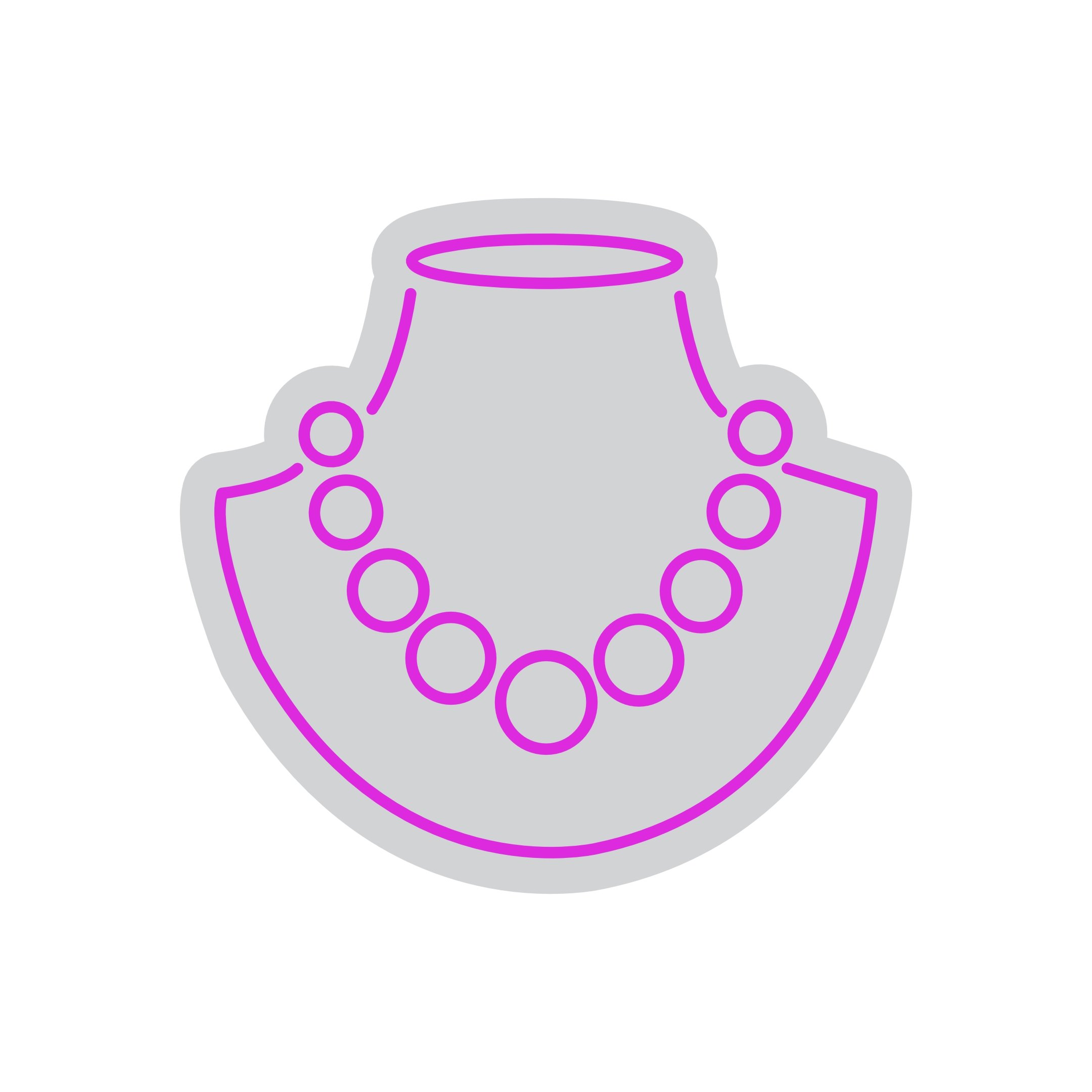 Custom Neon | Necklace Design Neon Sign | 19x20 Inches | Hot Pink Bright Wall Decor 3