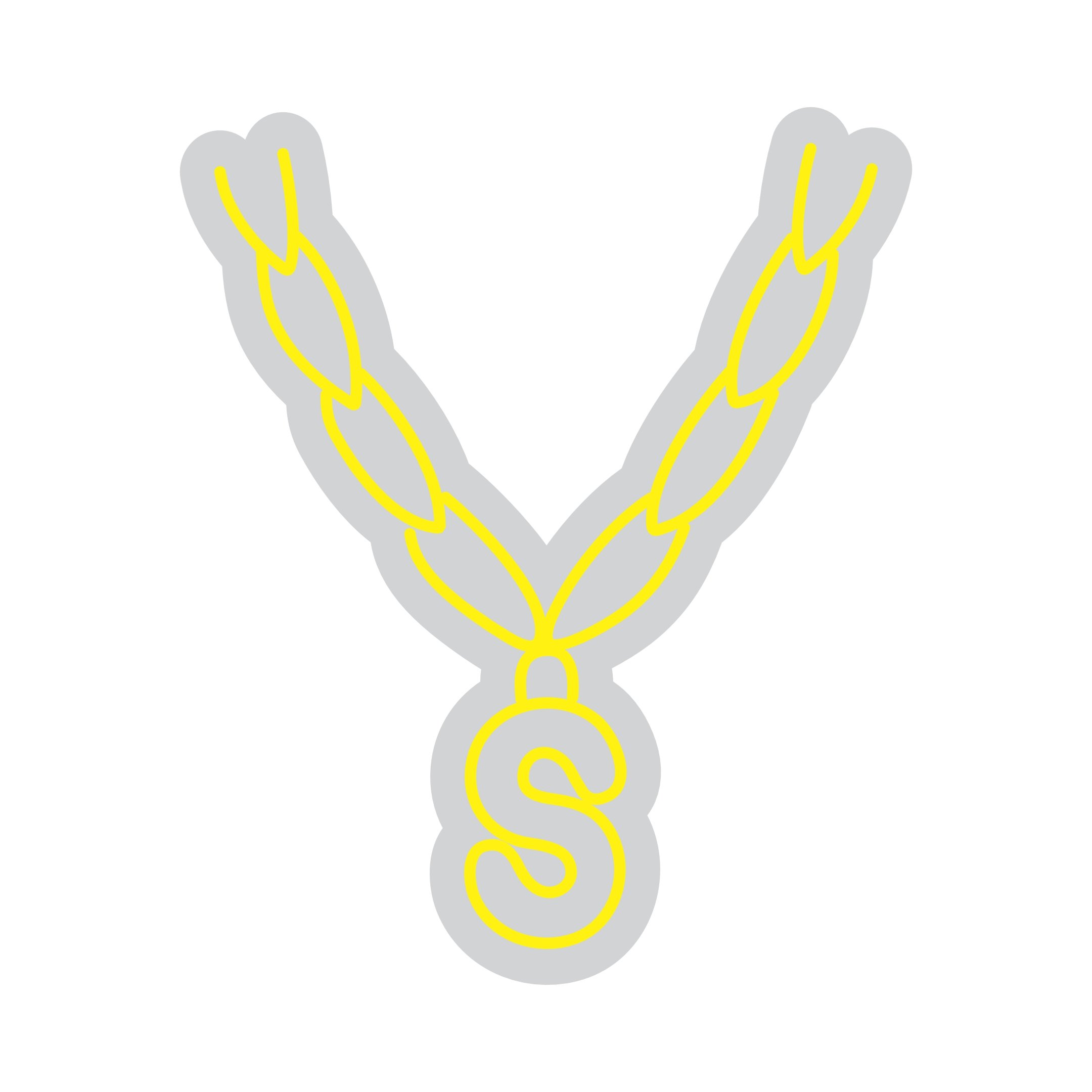 Custom Neon | Necklace with S Pendant Neon Sign | 24x20 | Yellow 3