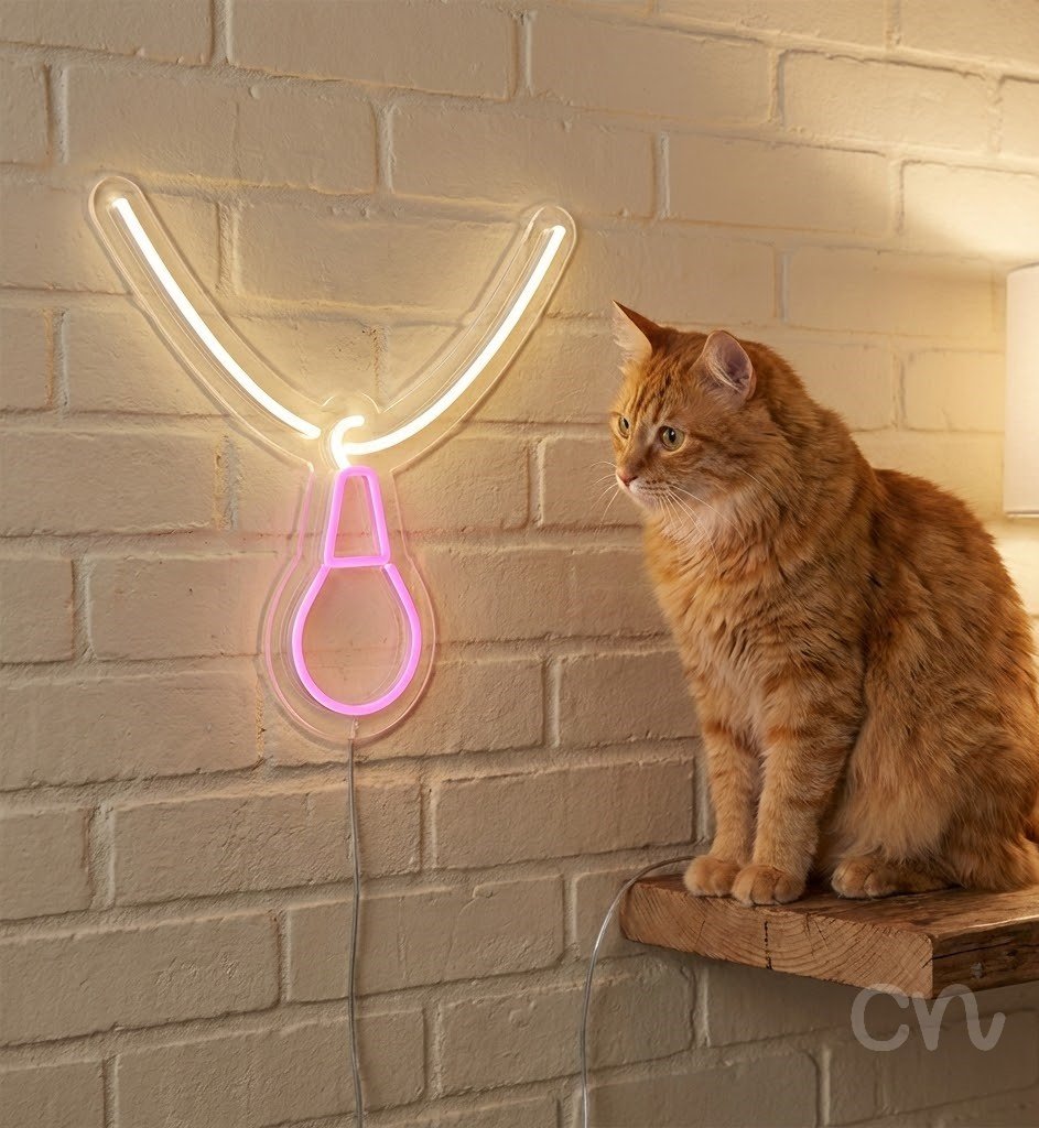 Custom Neon | Light Bulb Neon Sign | 20x20 | Hot Pink 2