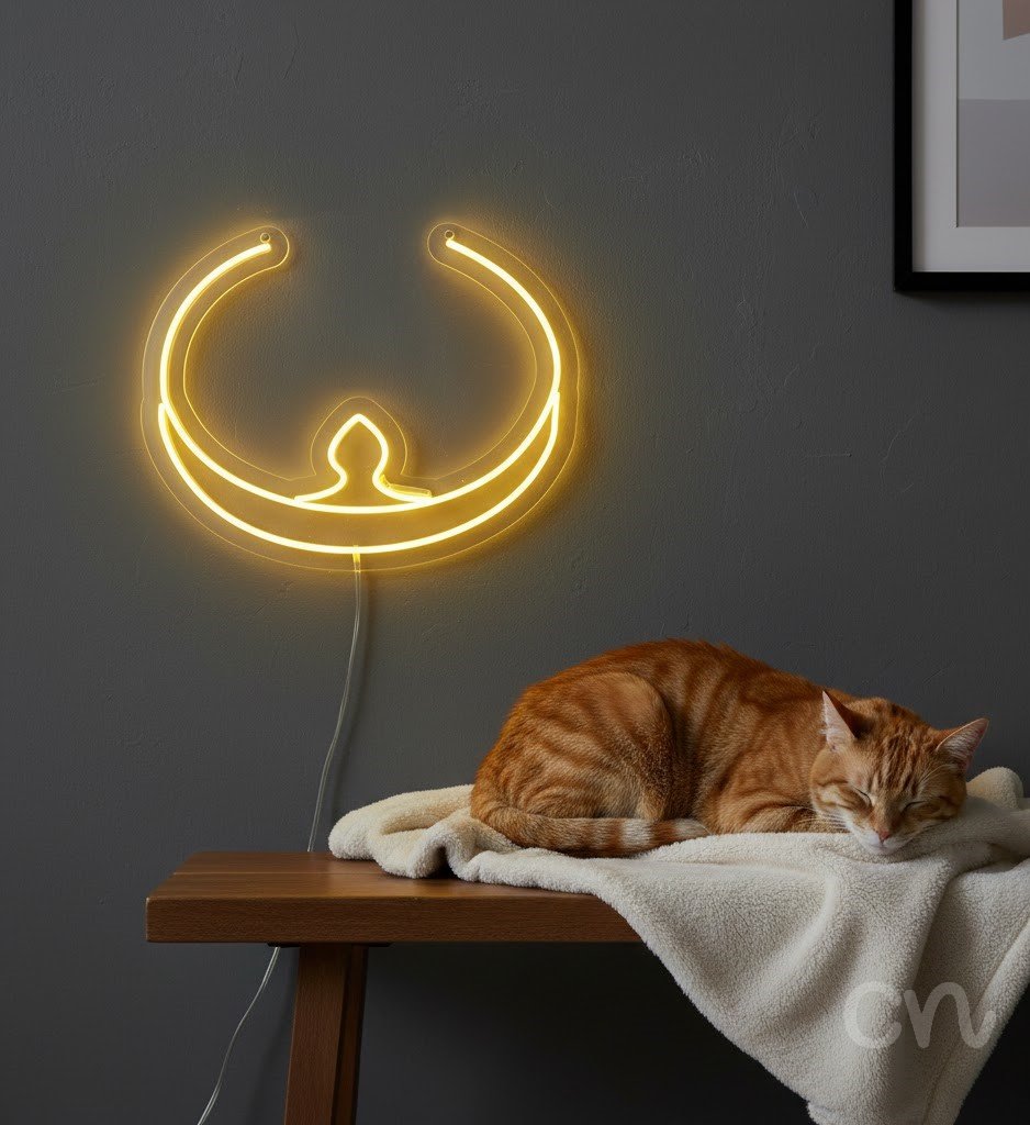 Custom Neon | Crown Shape Neon Sign | 19x24 | Yellow for Home Decor and Parties 2