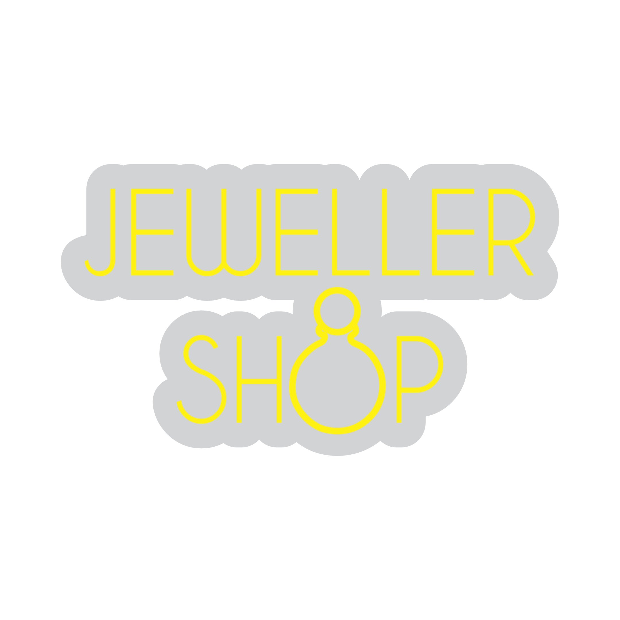 Custom Neon | Jeweller Shop Neon Sign | 14x24 | Yellow for Retail & Jewelry Stores 3