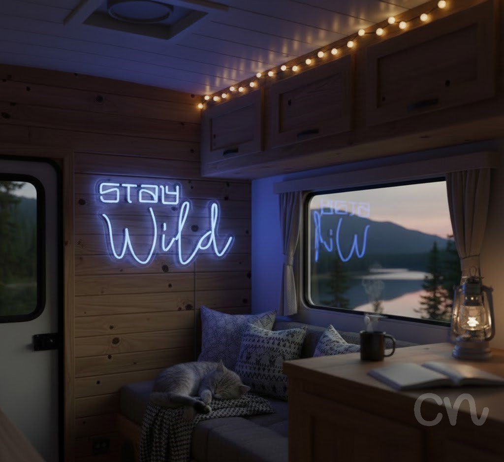 Custom Neon | Stay Wild Neon Sign | 14x24 | Blue Neon Sign for Bedroom Wall Decor 2