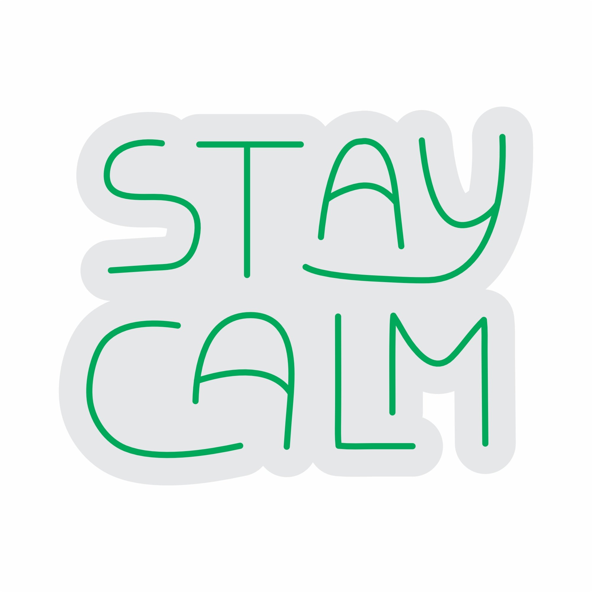 Custom Neon | Stay Calm Neon Sign | 19x24 | Green Neon Sign for Home Decor and Office 3