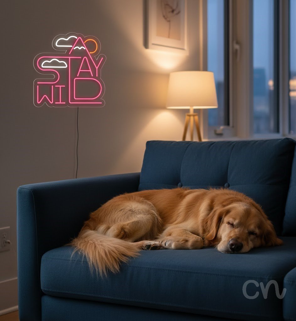 Custom Neon | Stay Wild Neon Sign | 19x19 | Hot Pink 2