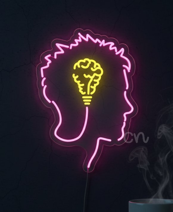 Custom Neon | Positive Mind Neon Sign | 17x24 | Pink and Yellow