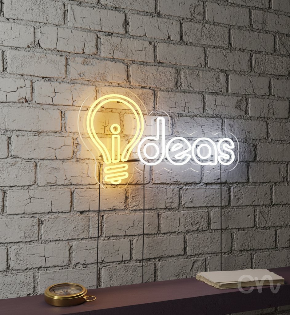 Custom Neon | Ideas Neon Sign | 27x16 | Yellow Bright Lighting for Home Decor 2