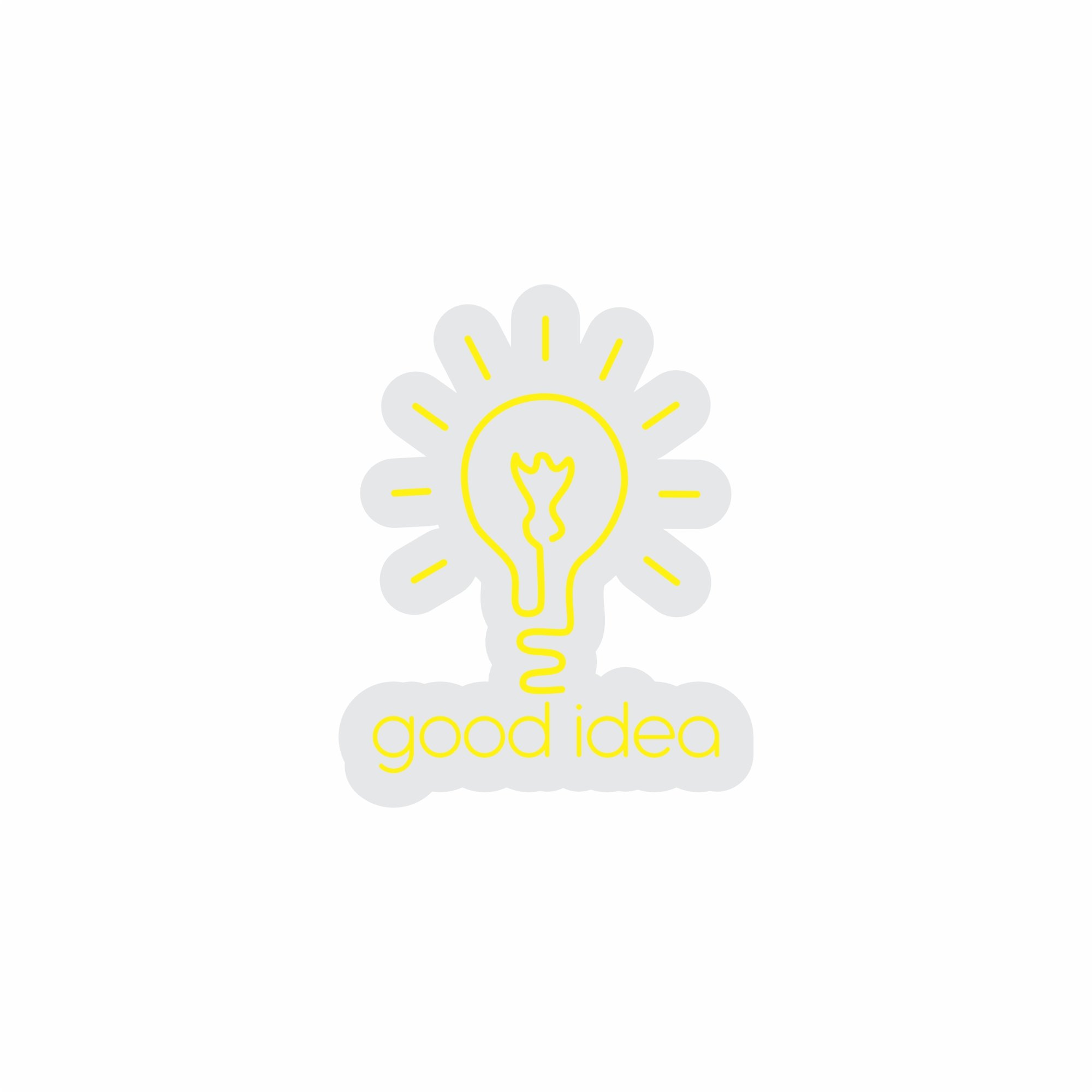 Custom Neon | Good Idea Neon Sign | 19x24 | Yellow | Bright Vintage Wall Decor 3