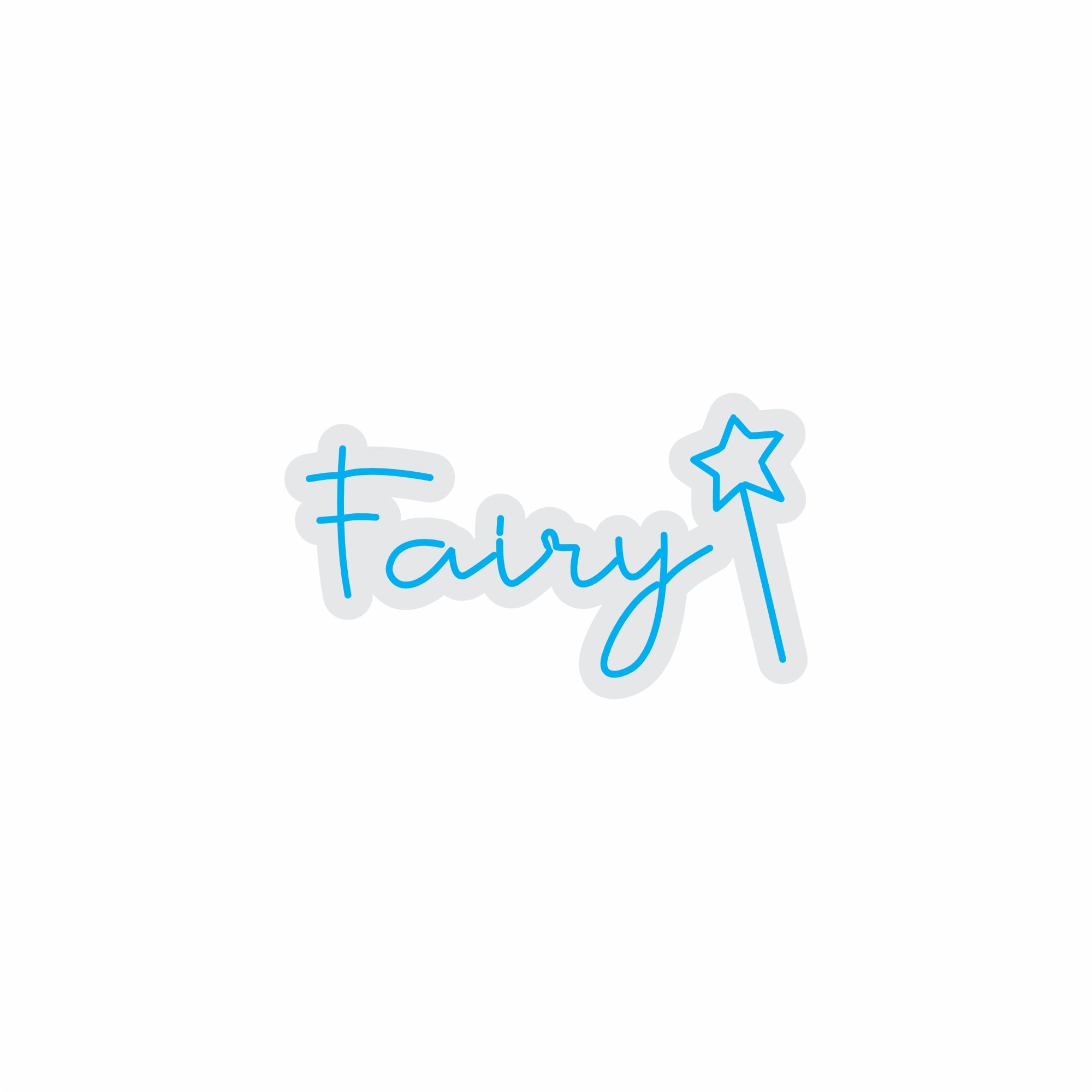 Custom Neon | Fairy Neon Sign | 24x14 | Ice Blue Neon Sign for Bedroom and Home Decor 3