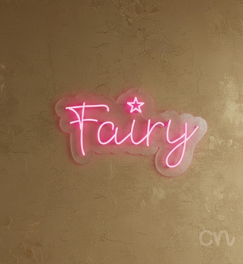 Custom Neon | Fairy Neon Sign | 29x17 | Hot Pink
