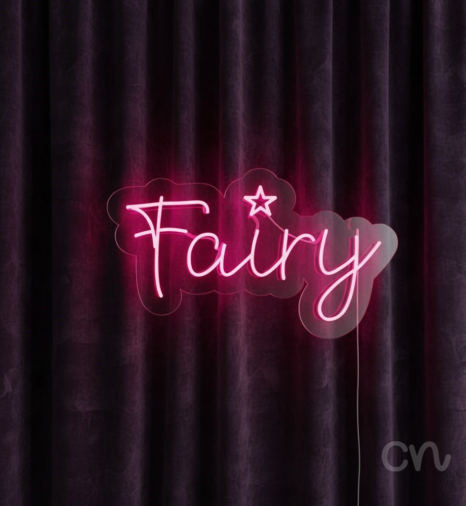 Custom Neon | Fairy Neon Sign | 29x17 | Hot Pink 2