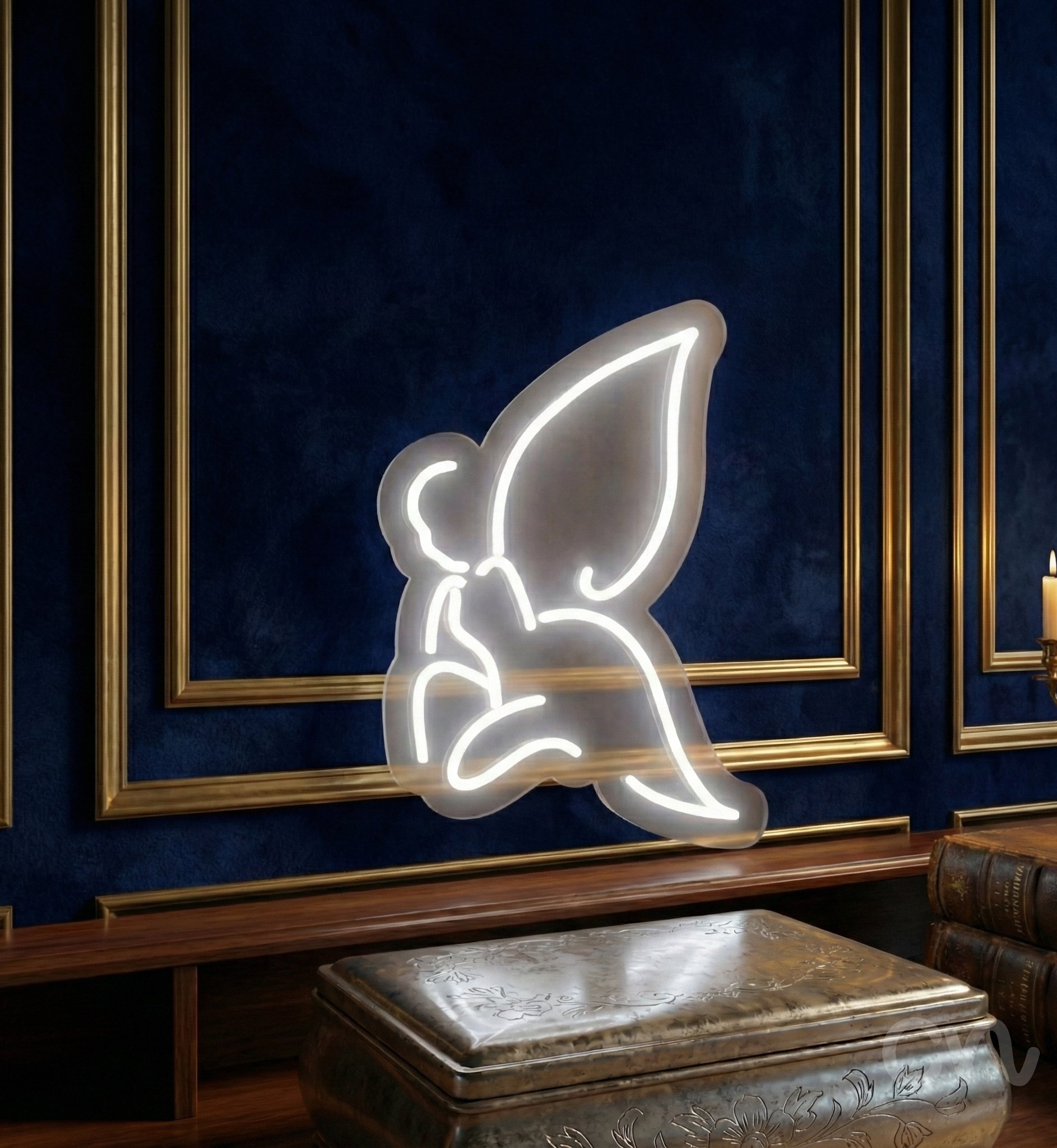 Custom Neon | Fairy Design Neon Sign | 17x24 Inches | White Neon Sign for Decor