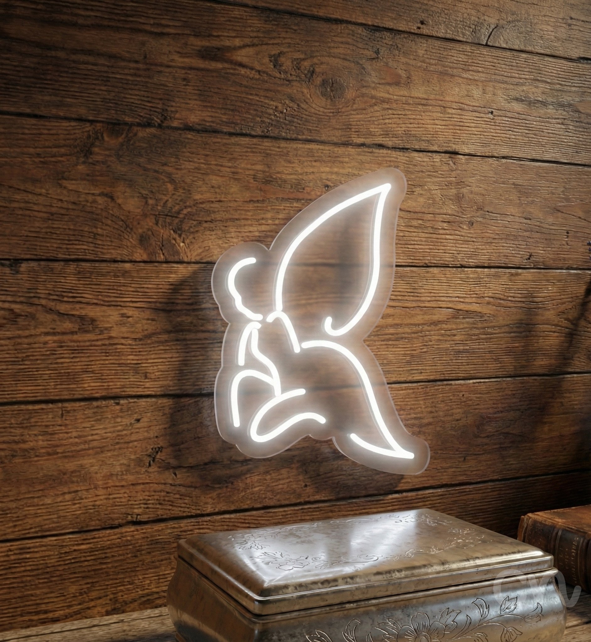 Custom Neon | Fairy Design Neon Sign | 17x24 Inches | White Neon Sign for Decor 2