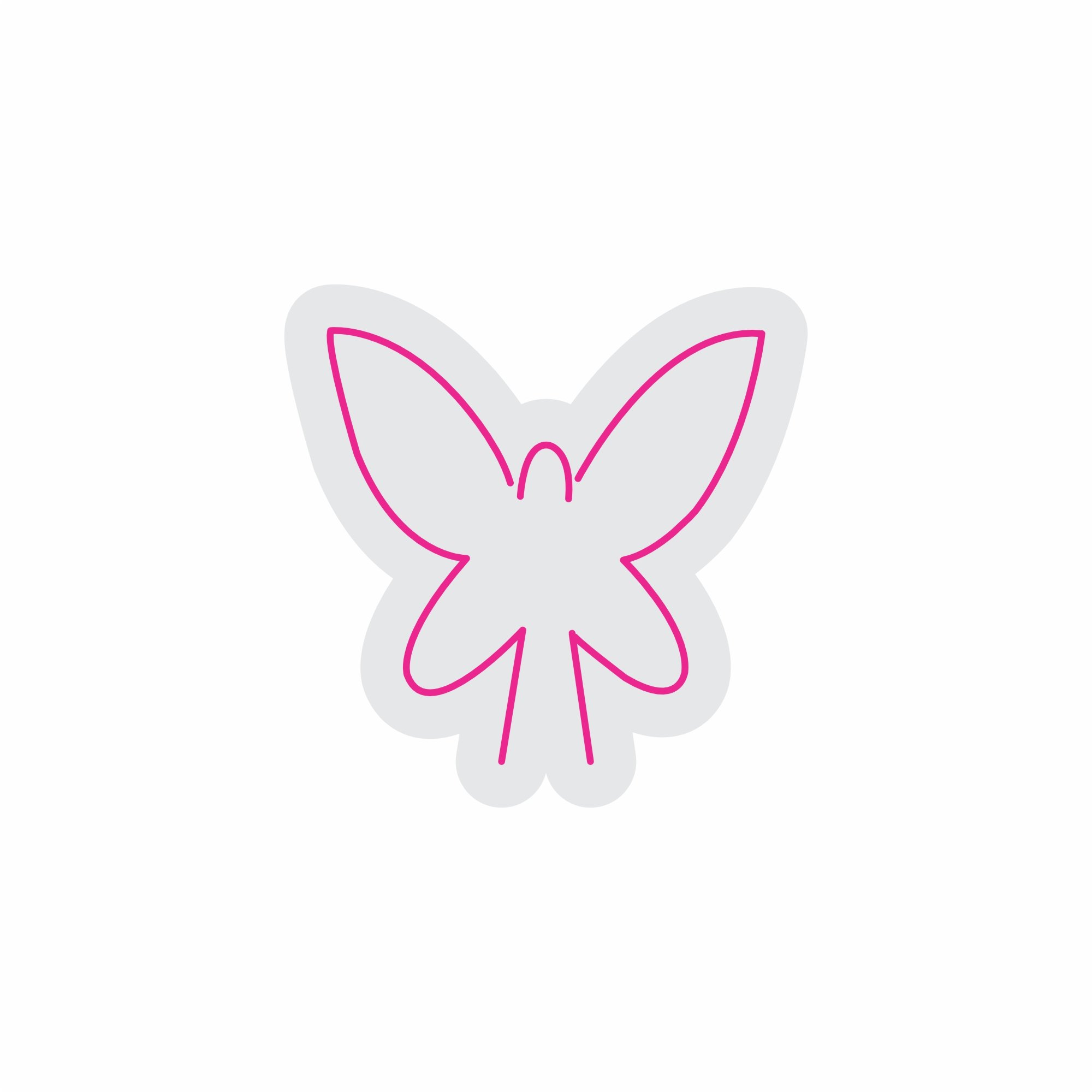 Custom Neon | Butterfly Neon Sign | 24x24 | Hot Pink 3