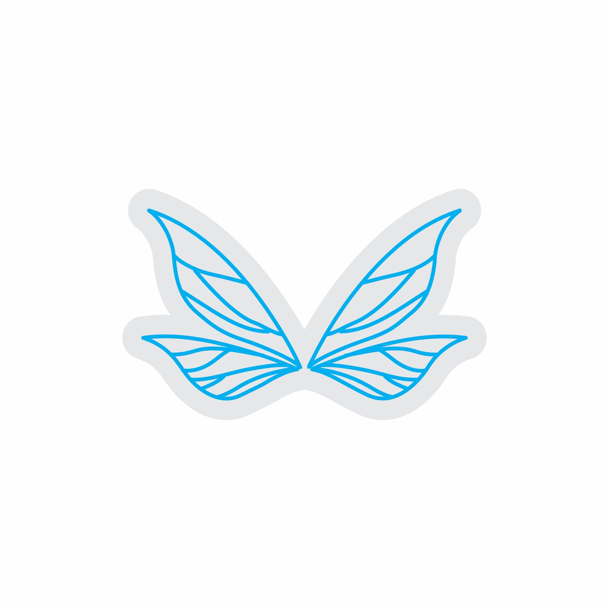 Custom Neon | Butterfly Wings Neon Sign | 30x19 | Ice Blue Neon Sign for Bedroom Decor 3