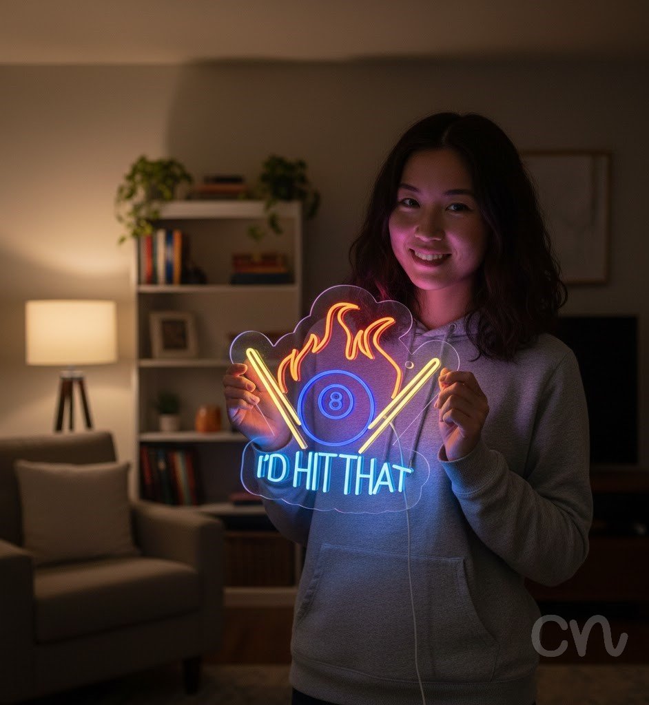 Custom Neon | I'd Hit That Neon Sign | 27x28 | Orange Yellow Blue