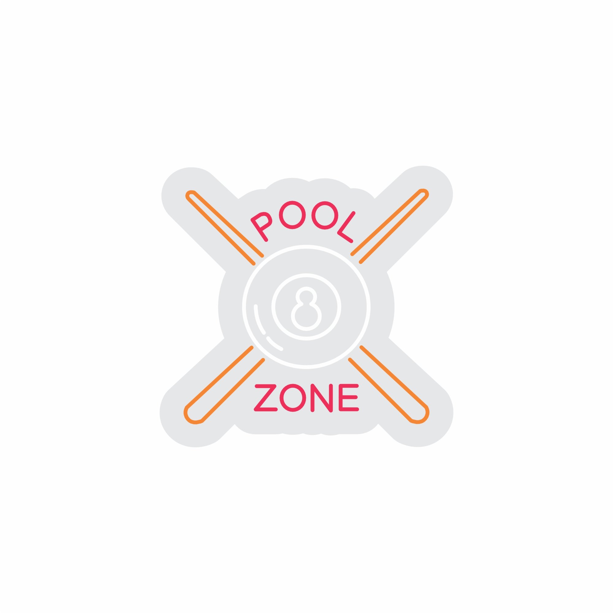 Custom Neon | Pool Zone Neon Sign | 23x24 | Pink Orange | Bright Neon Bar Party Decor 3