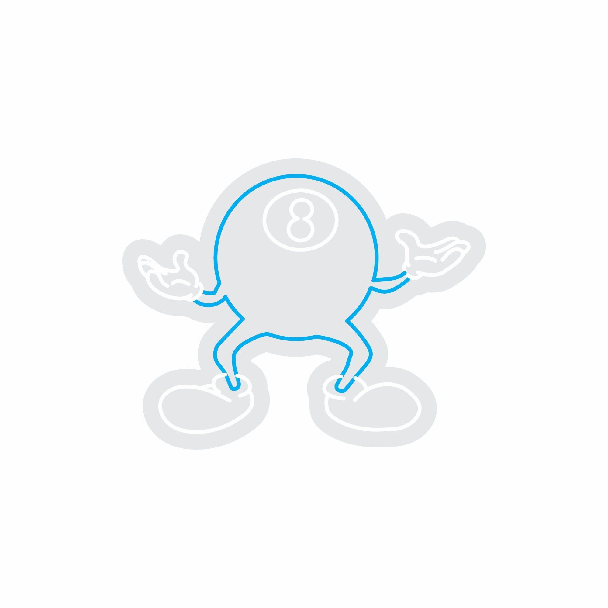 Custom Neon | 8 Neon Sign | 24x30 | Ice Blue Neon Sign for Home Bar Bedroom and Decor 3