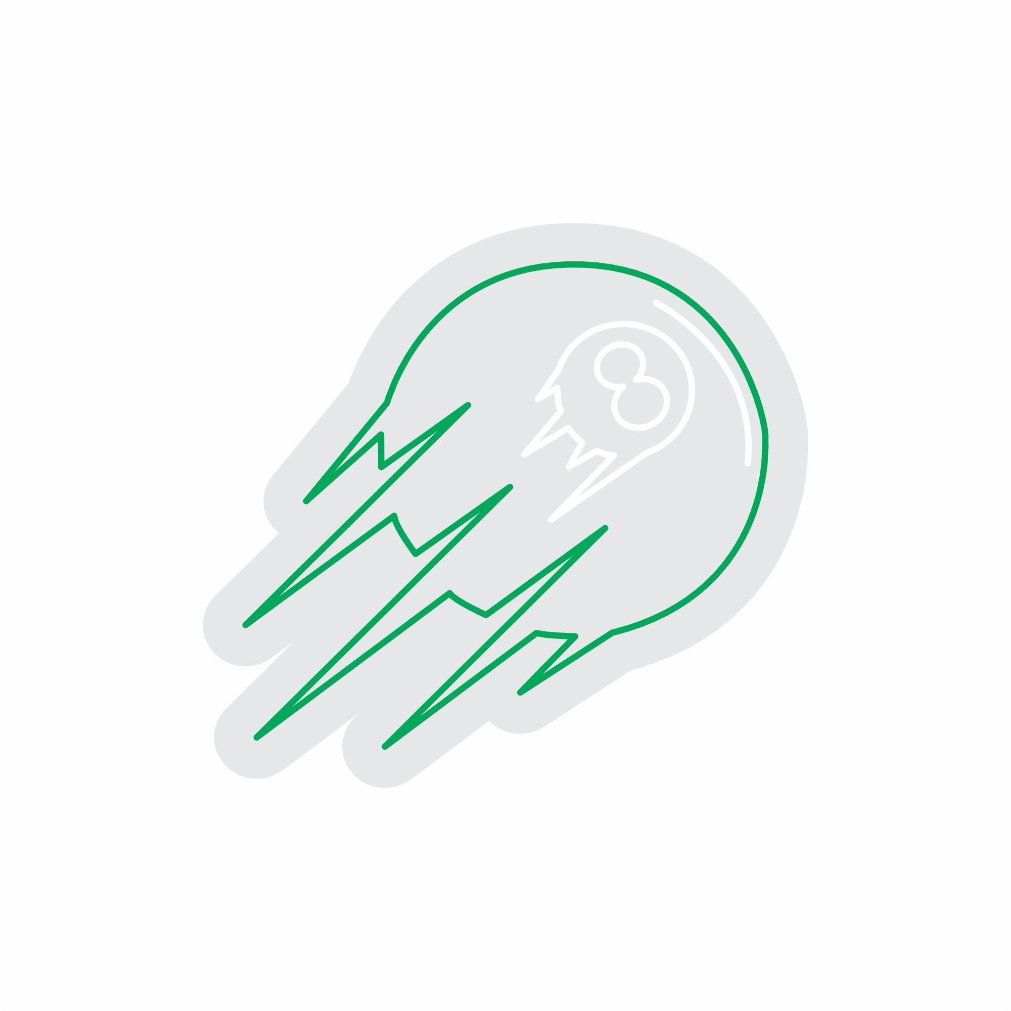 Custom Neon | Comet Design Neon Sign | 28x30 | Green Neon Sign for Home Decor 3