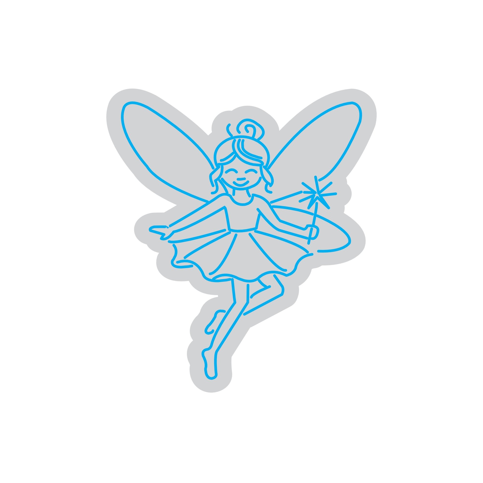 Custom Neon | Fairy Design Neon Sign | 36x32 | Ice Blue Neon Sign for Bedroom Decor 3