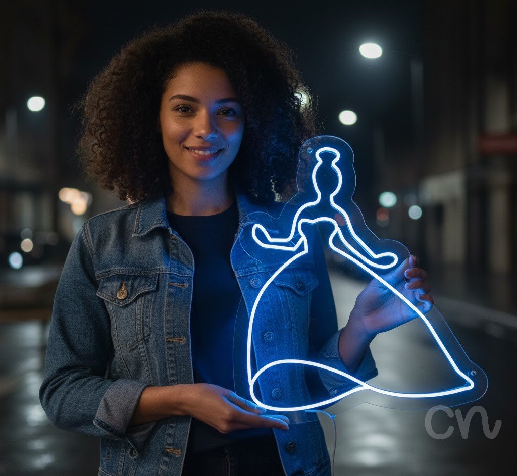 Custom Neon | Wedding Couple Neon Sign | 32x28 | Cool Blue