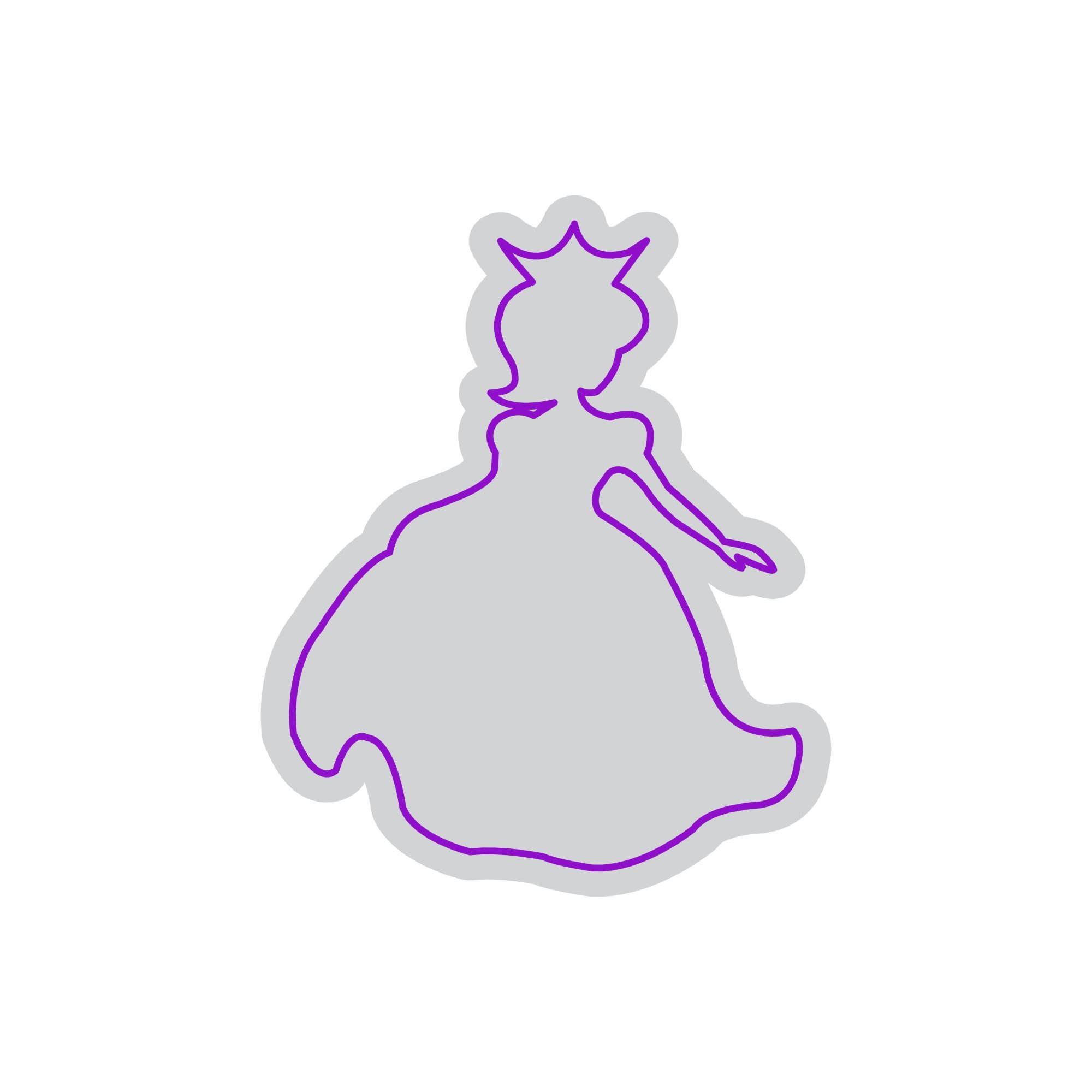 Custom Neon | Princess Silhouette Neon Sign | 22x32 | Purple Light Decoration 3