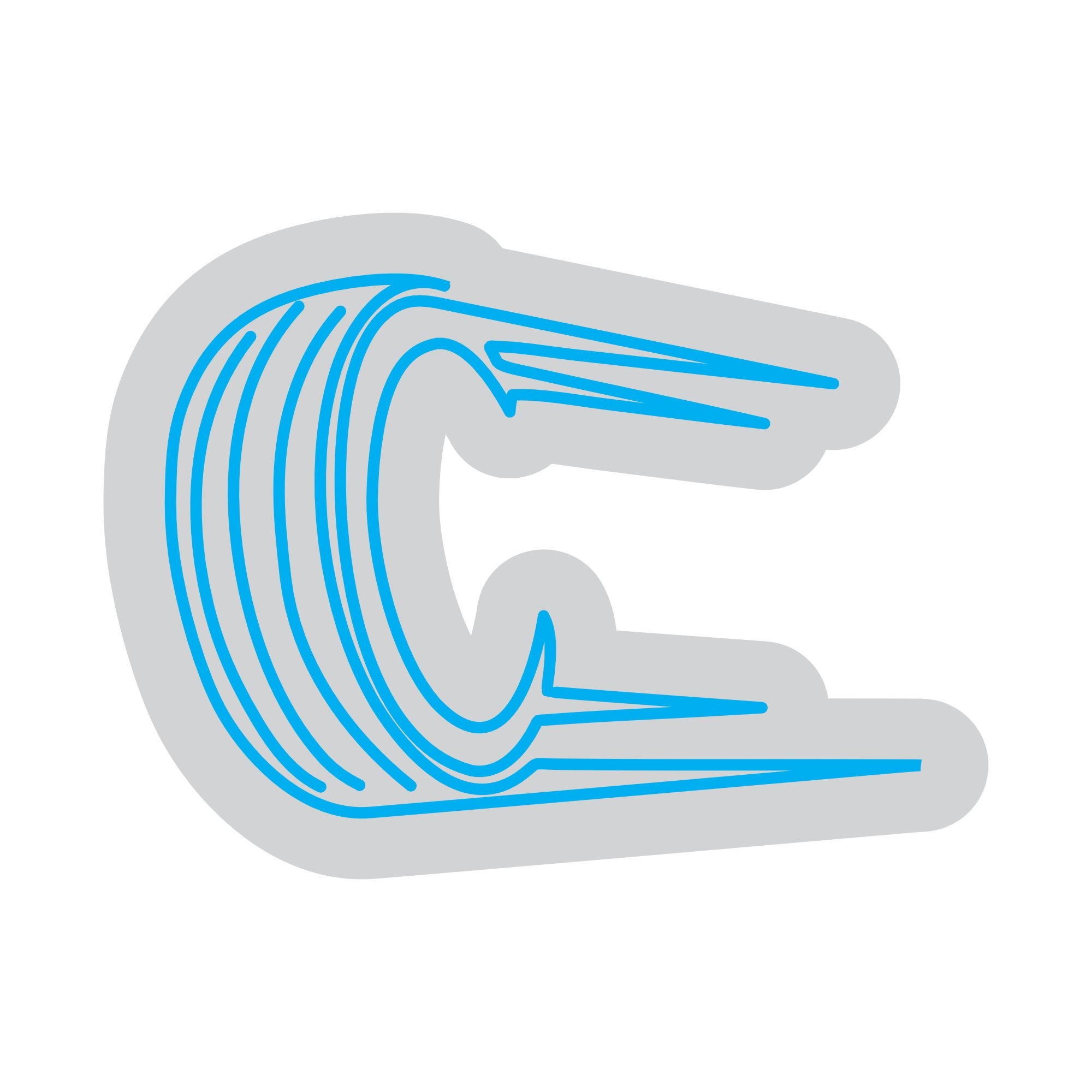 Custom Neon | Abstract Waves Neon Sign | 18x24 | Ice Blue 3