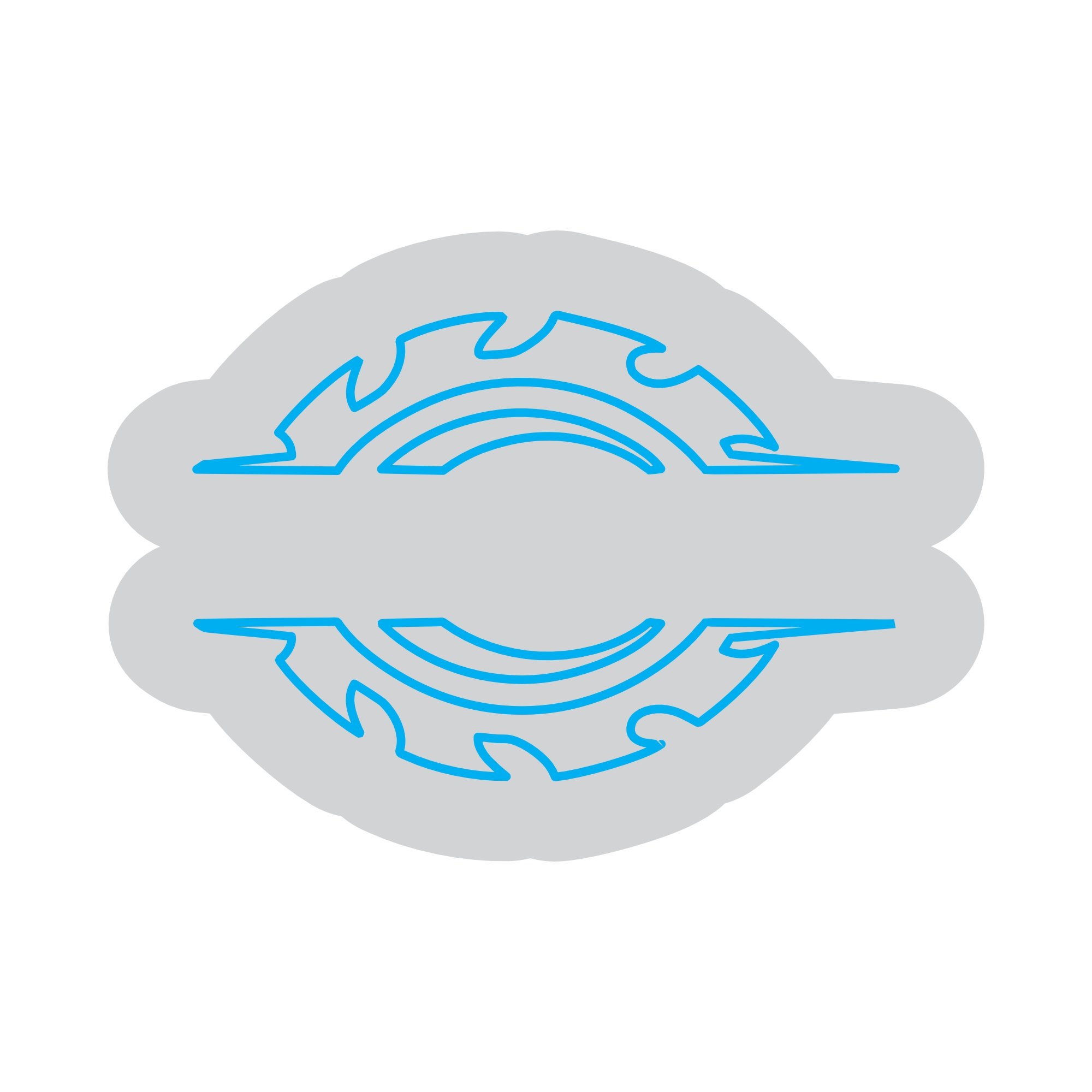 Custom Neon | Abstract Saw Blade Neon Sign | 23x32 | Ice Blue 3