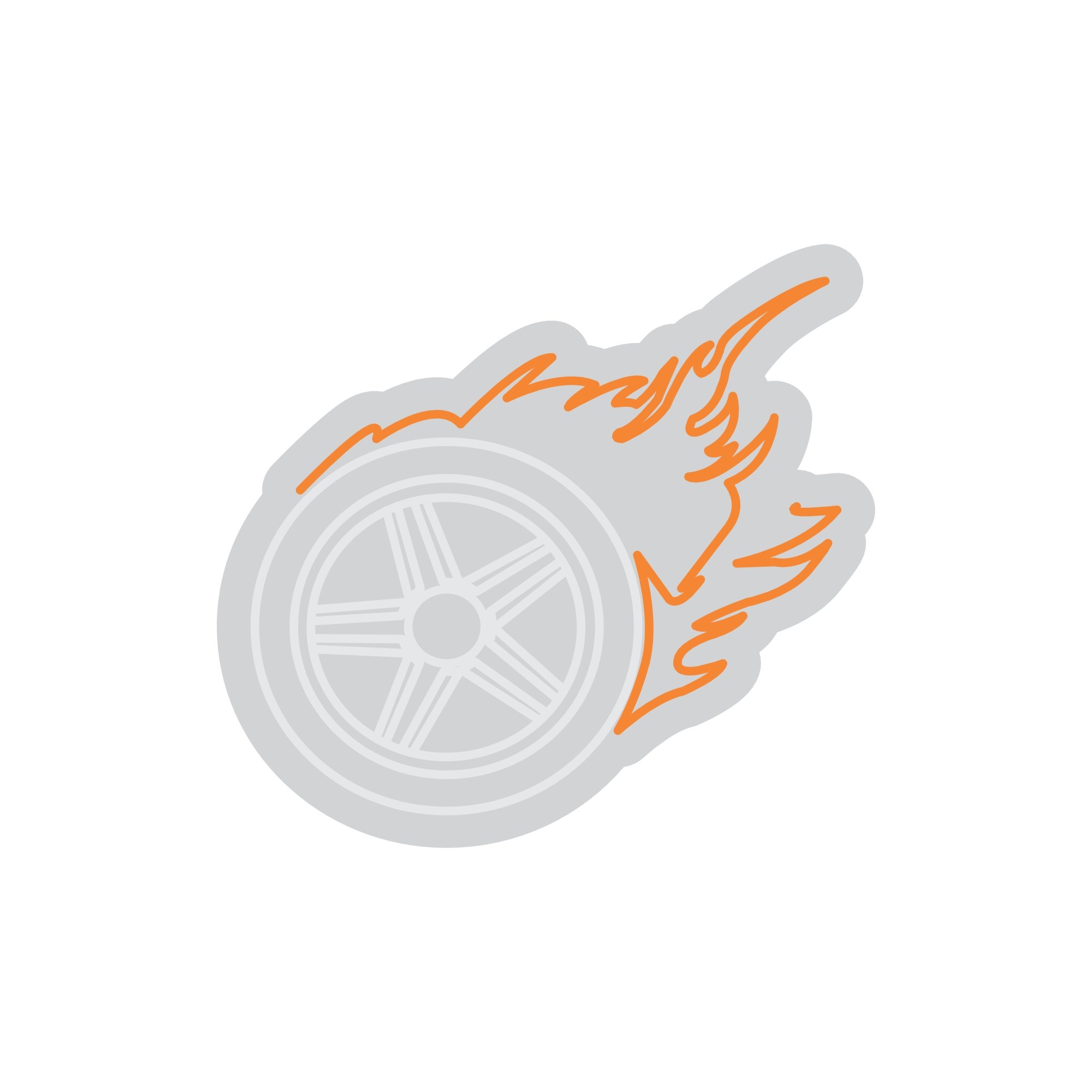 Custom Neon | Flaming Wheel Neon Sign | 22x24 Inches | Orange Neon Sign for Decor 3