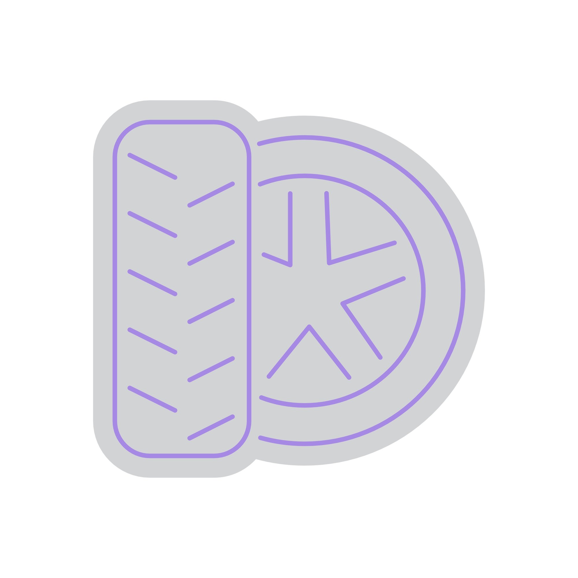 Custom Neon | Tire and Wheel Neon Sign | 26x27 | Light Purple 3