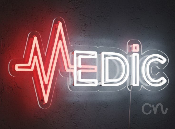 Custom Neon | Medic Neon Sign | 12x24 | Red and White Neon Sign for Bars and Rooms