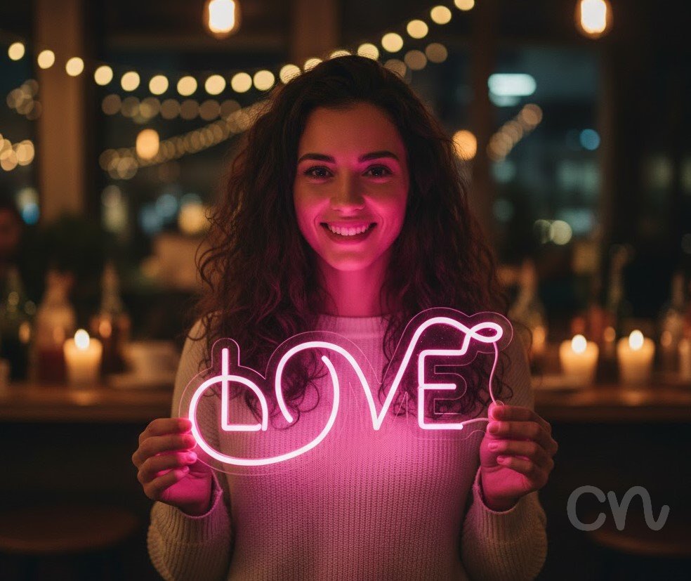 Custom Neon | Love Neon Sign | 24x12 | Hot Pink Wall Decor for Valentine's Day