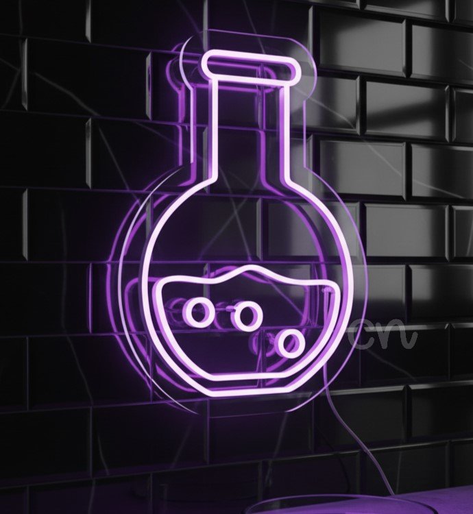 Custom Neon | Round Bottom Flask LED Neon Sign | 24x17 Inches