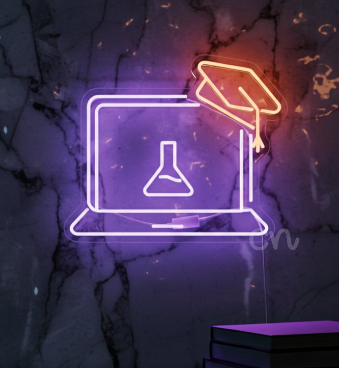 Custom Neon | Neon Flex Online Education Sign Plug | 20x24