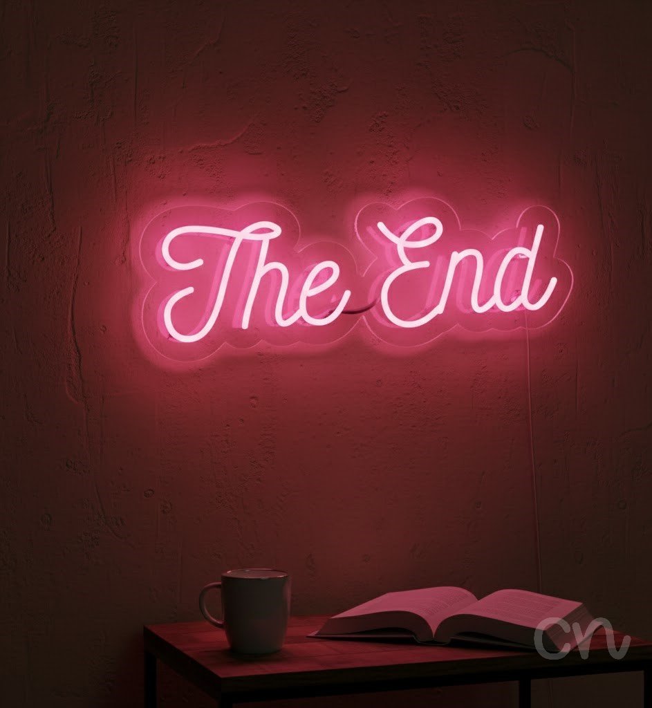 Custom Neon | The End Neon Sign | 9x24 | Hot Pink Neon Sign for Home Bar Room Decor 2