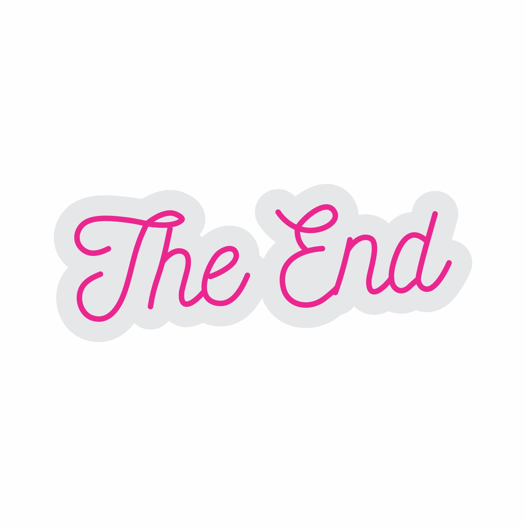 Custom Neon | The End Neon Sign | 9x24 | Hot Pink Neon Sign for Home Bar Room Decor 3