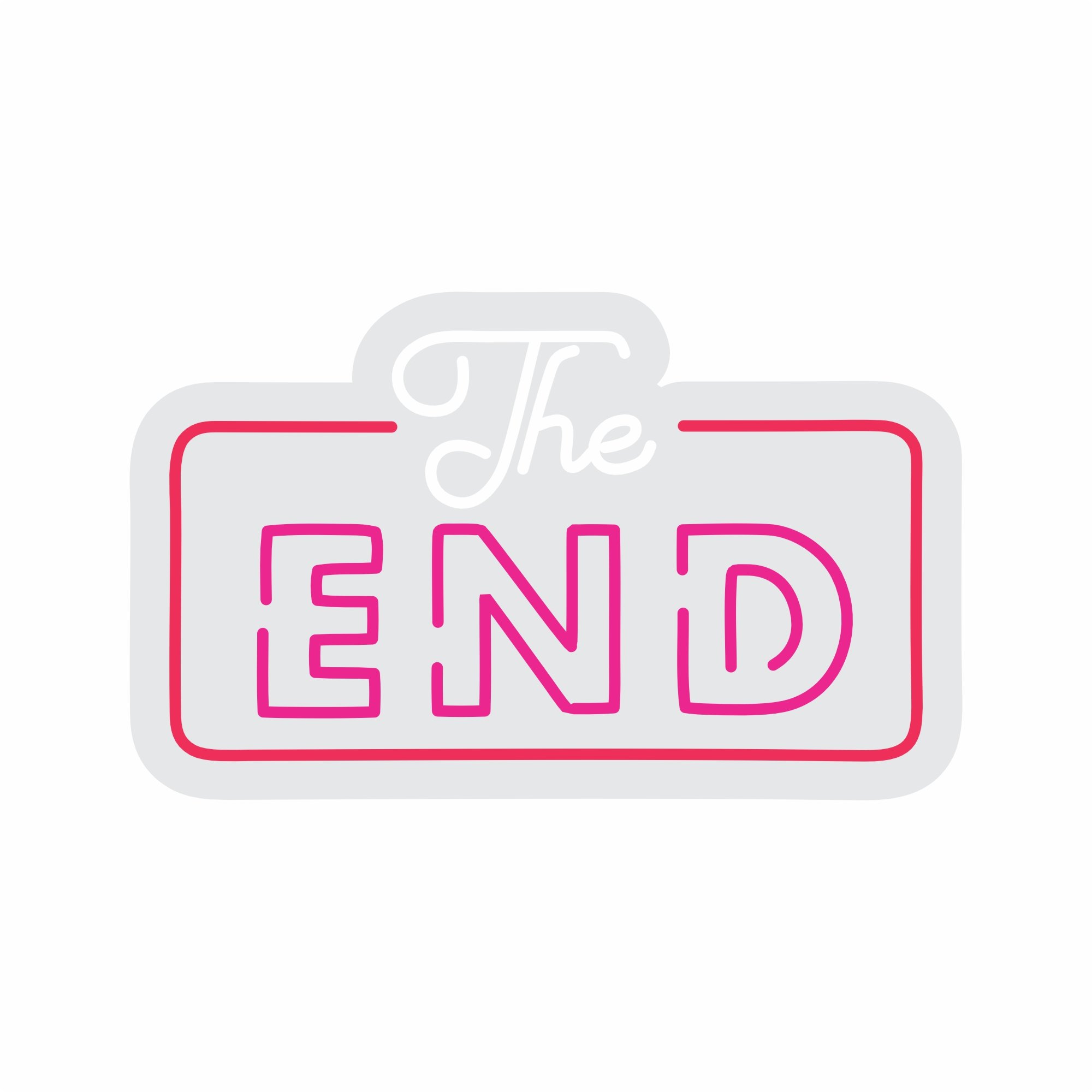 Custom Neon | The End Neon Sign | 14x23 | Hot Pink White Neon Sign for Wall Decor 3