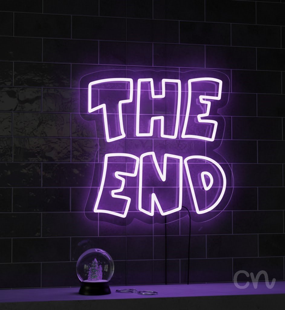 Custom Neon | The End Neon Sign | 17x17 Inch | Light Purple Neon Sign for Home Decor 2