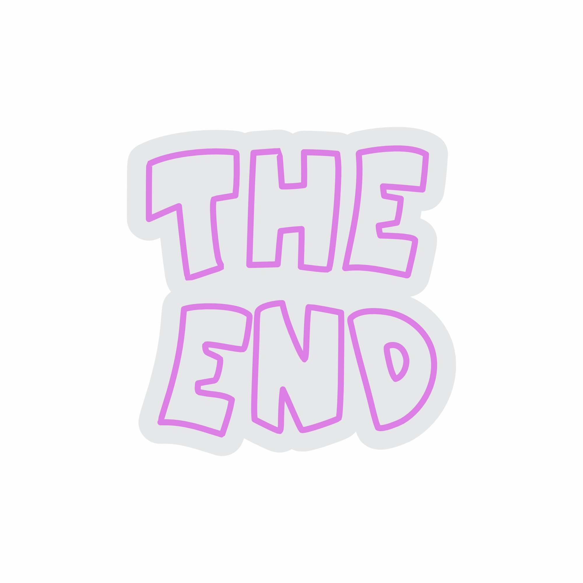 Custom Neon | The End Neon Sign | 17x17 Inch | Light Purple Neon Sign for Home Decor 3