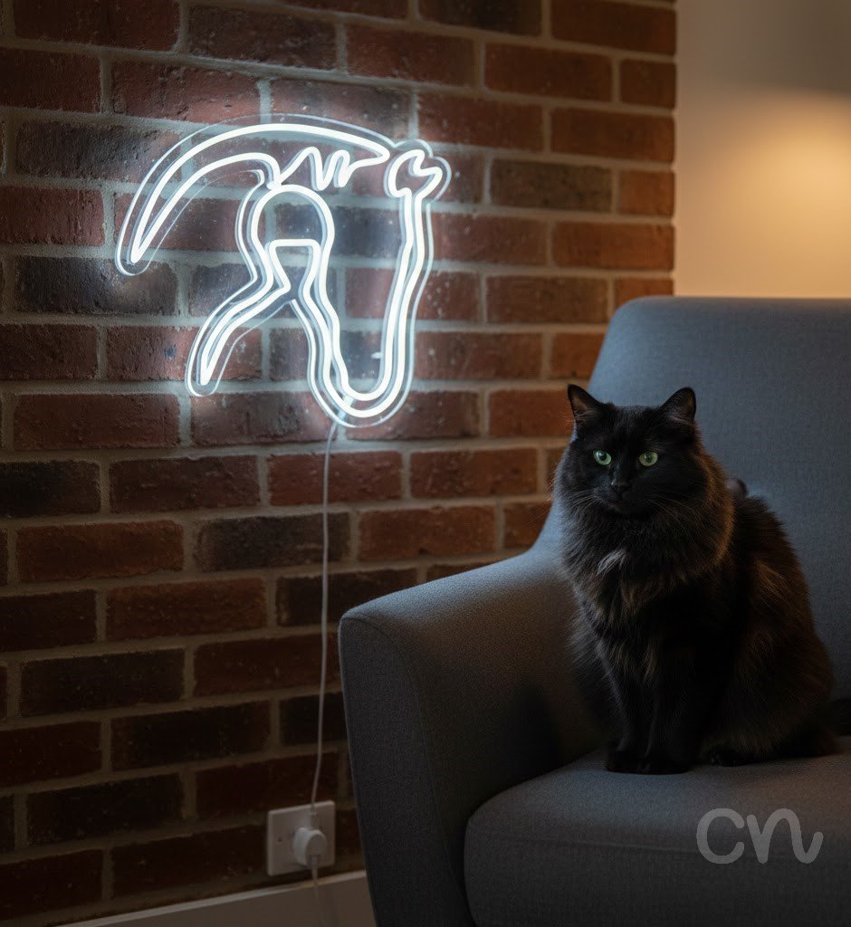 Custom Neon | Horse Head Neon Sign | 20x23.jp | White Neon Sign for Home Decor 2