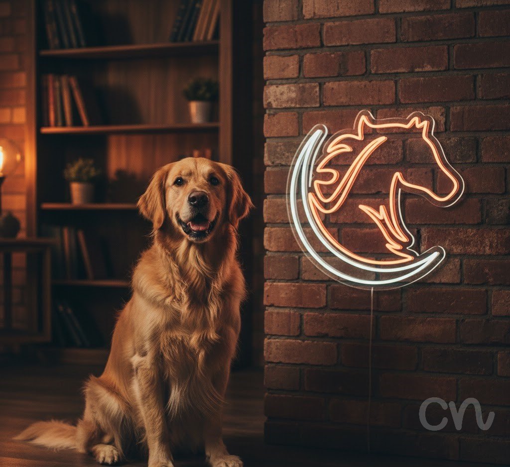 Custom Neon | Horse Head Neon Sign | 24x26 Inch | Orange Neon Sign for Home Decor 2