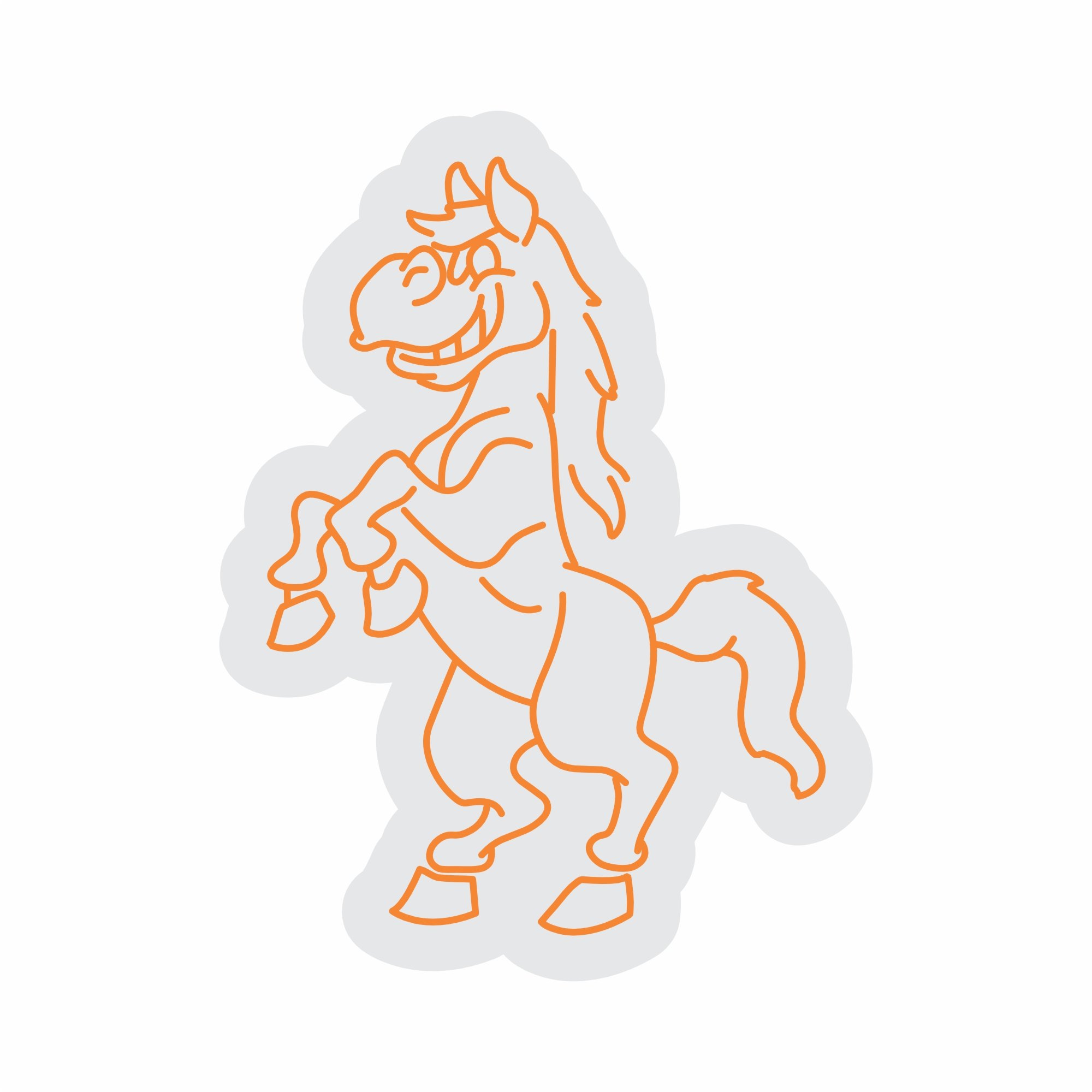 Custom Neon | Horse Design Neon Sign | 40x30.jp | Orange Color for Lounge Bar Decor 3