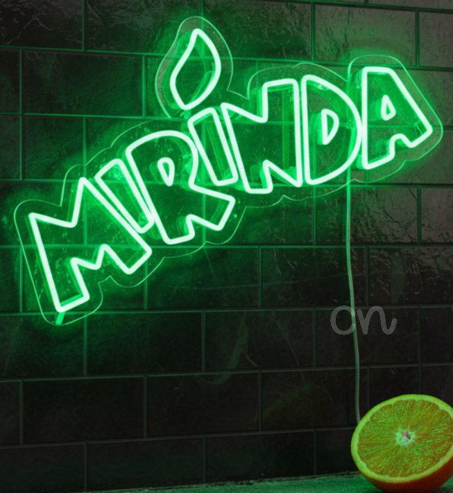 Custom Neon | neon flex mirinda sign plug | 21x30
