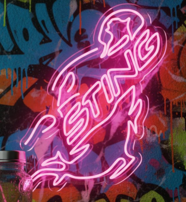 Custom Neon | Sting Logo Neon Sign | 30x24 | Red