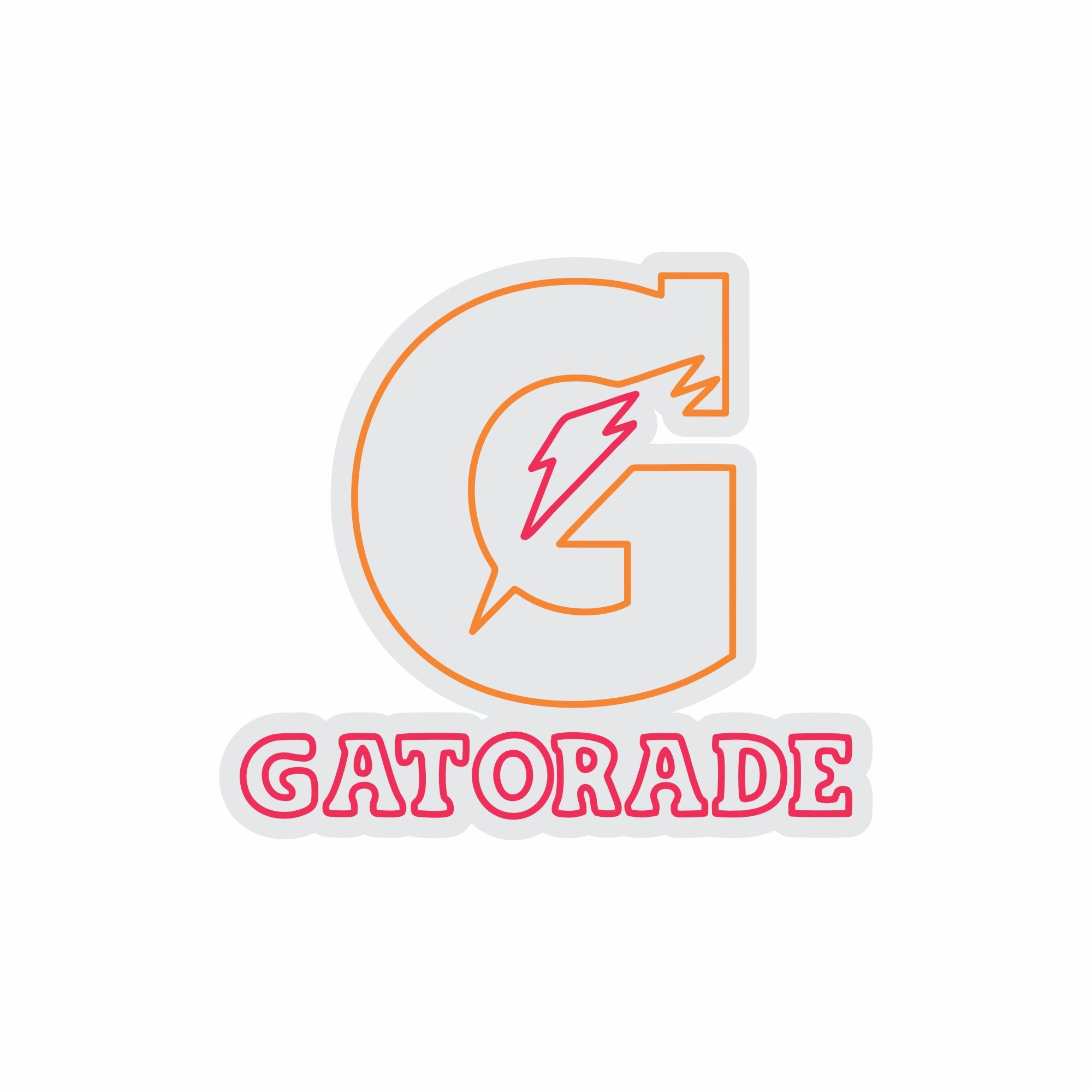 Custom Neon | Gatorade Neon Sign | 27x30.jp | Orange Pink Neon Sign for Sports Bar 3