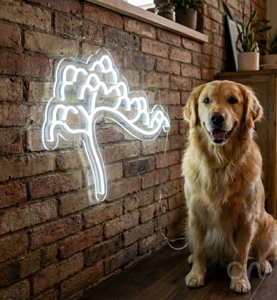 Custom Neon | Tree Design Neon Sign | 18x24 | Warm White Neon Sign for Home Decor 2