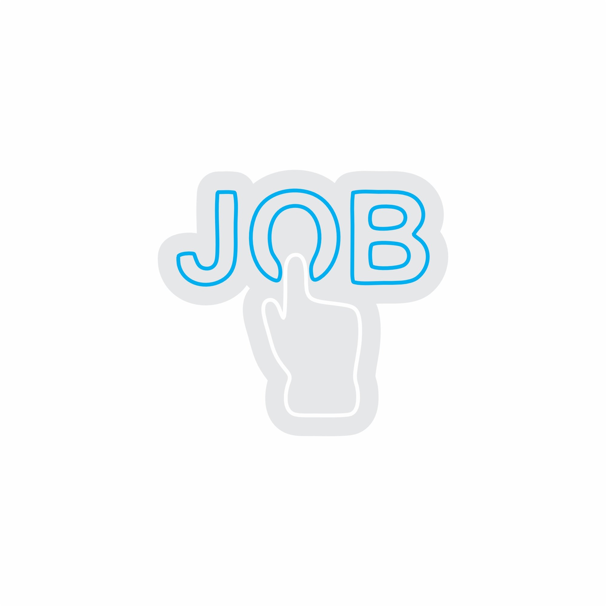 Custom Neon | Job Neon Sign | 22x24 | Ice Blue Neon Sign for Home Bar Business Decor 3