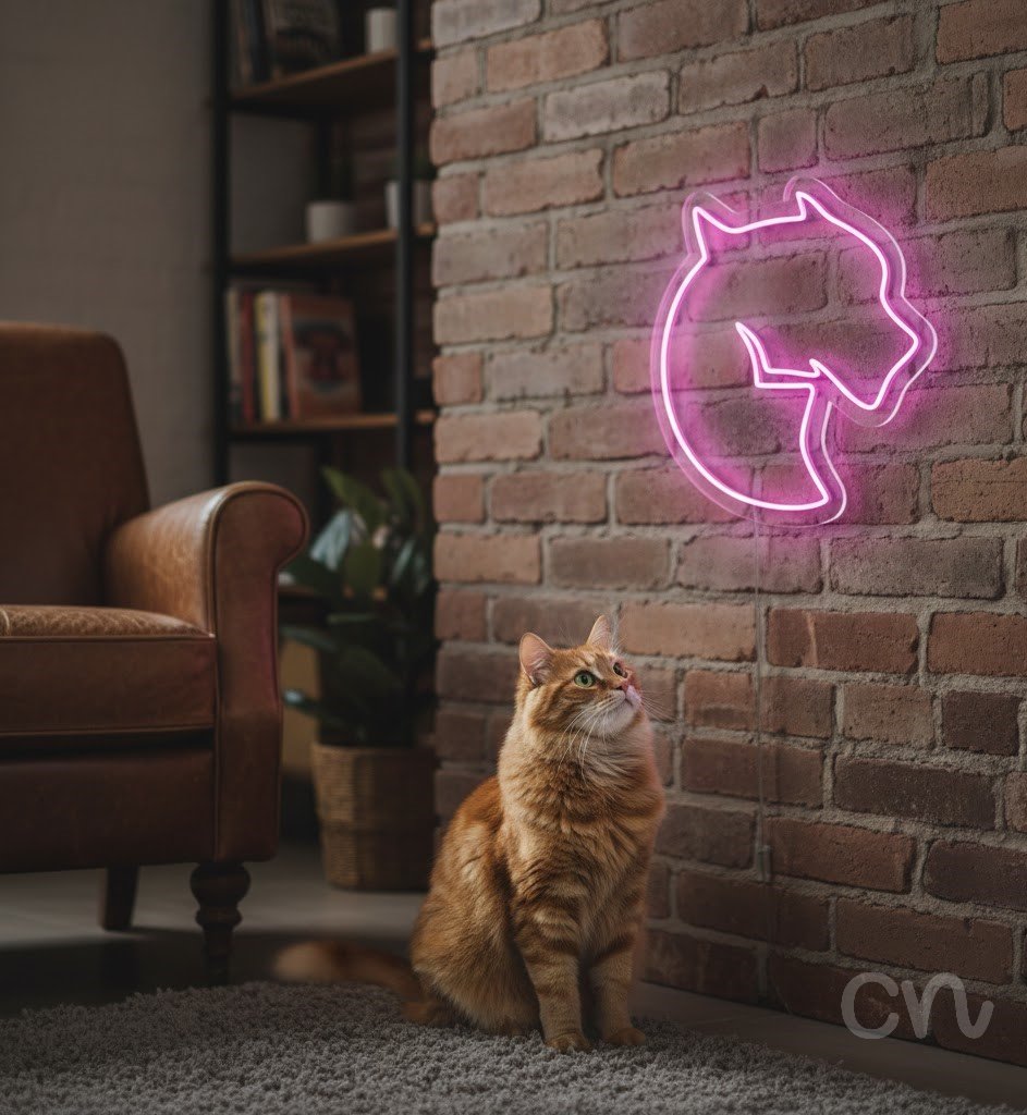 Custom Neon | Horse Head Neon Sign | 24x24 in | Hot Pink | Stylish Wall Decor 2