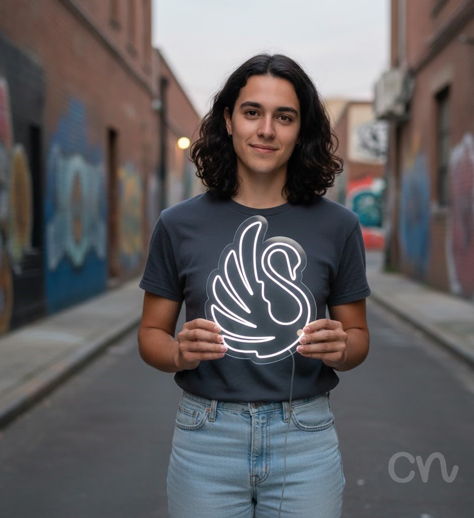 Custom Neon | Swan Neon Sign | 21x24 | Warm White Neon Light for Home Bar Decor